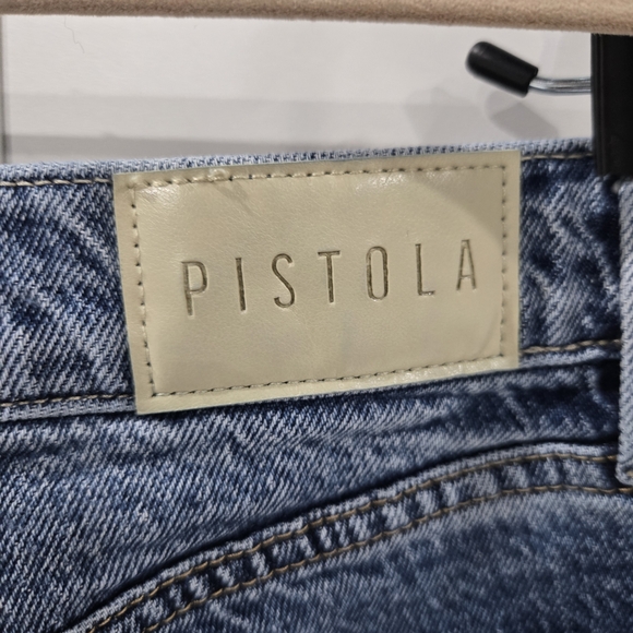 Pistola Jeans 27P Light Med Wash Button Fly Straight Leg Classic Preppy Capsule - Picture 5 of 11